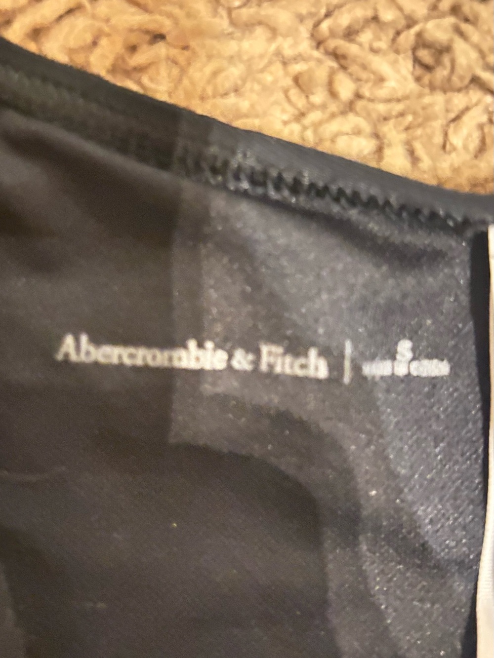 A&F WORN 1x Black One-Shoulder Women's cut out bathing suit size small flawless - Picture 3 of 4